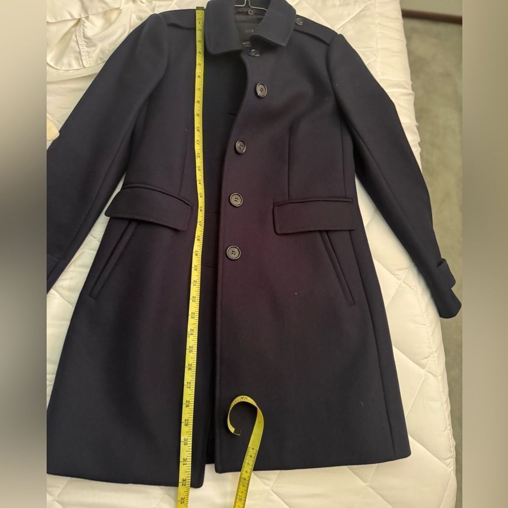 J. Crew Women's Navy Coat - Picture 8 of 10